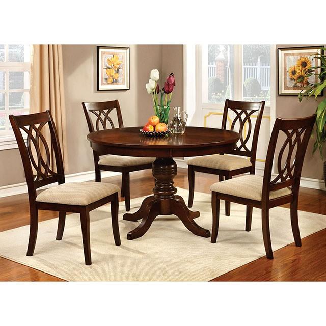 Carlisle Brown Cherry Round Dining Table - Carl's Furniture (Garden City, KS)