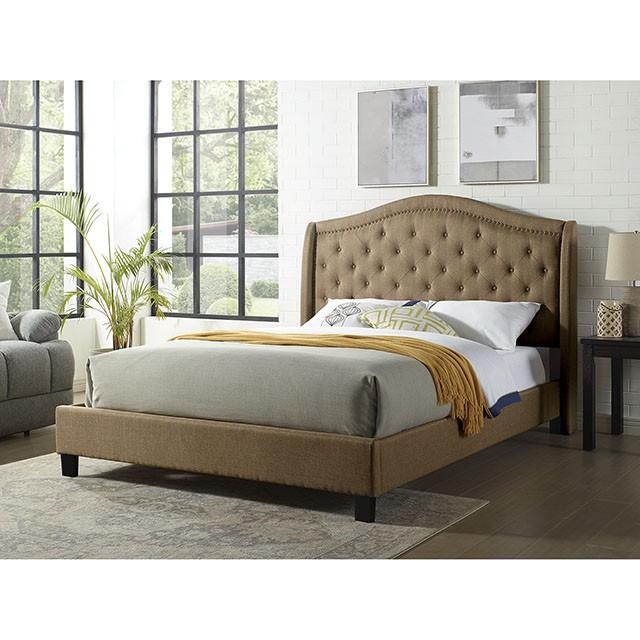 Carly Cal.King, E.King, Full, & Queen Bed Grey & Brown - Carl's Furniture (Garden City, KS)