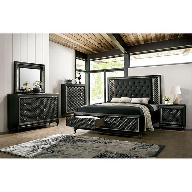 Demetria Metallic Gray Night Stand - Carl's Furniture (Garden City, KS)