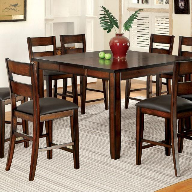 DICKINSON II Dark Cherry Counter Ht. Table w/ 18" Leaf - Carl's Furniture (Garden City, KS)