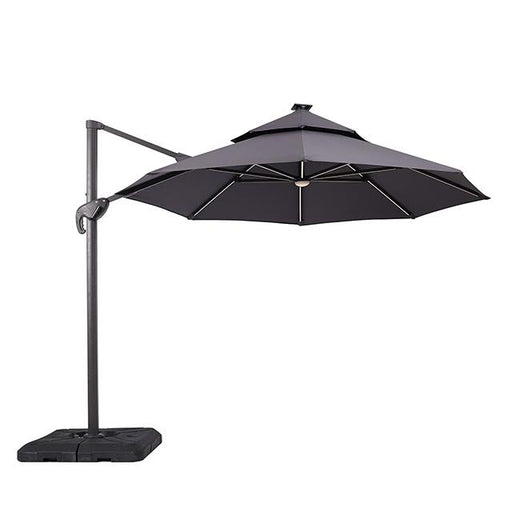 Nuti 10 Ft Round Umbrella w/ LED Light + 37" Large Base - Carl's Furniture (Garden City, KS)