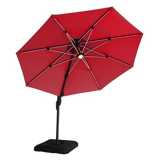 Xico 8 Ft Square Umbrella w/ Double Top w/ LED Light + 37" Large Base - Carl's Furniture (Garden City, KS)