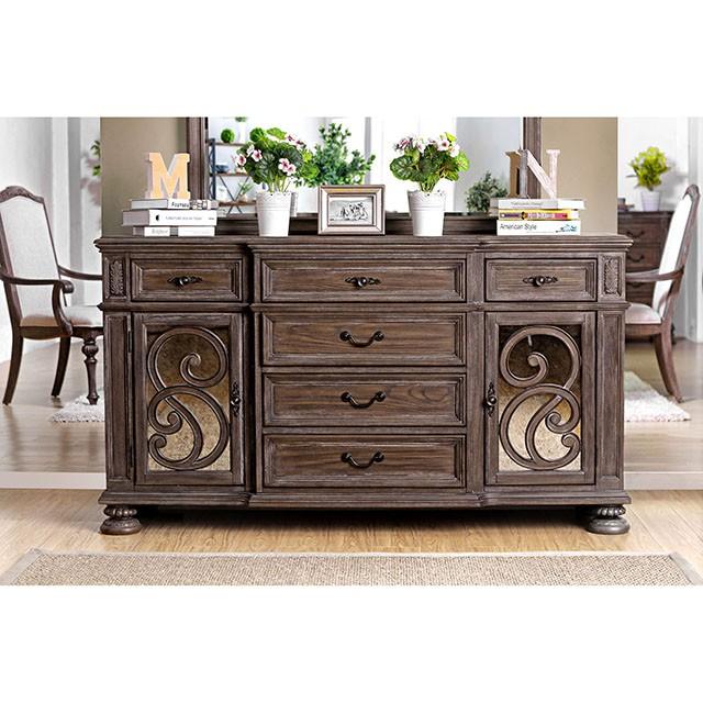 ARCADIA Rustic Natural Tone Server - Carl's Furniture (Garden City, KS)