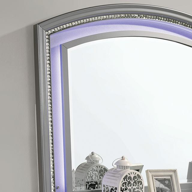 MADDIE Mirror, Silver - Carl's Furniture (Garden City, KS)