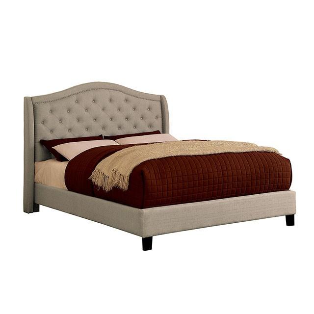 Carly Cal.King, E.King, Full, & Queen Bed Grey & Brown - Carl's Furniture (Garden City, KS)