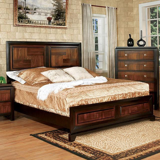 Patra Acacia/Walnut Queen Bed - Carl's Furniture (Garden City, KS)