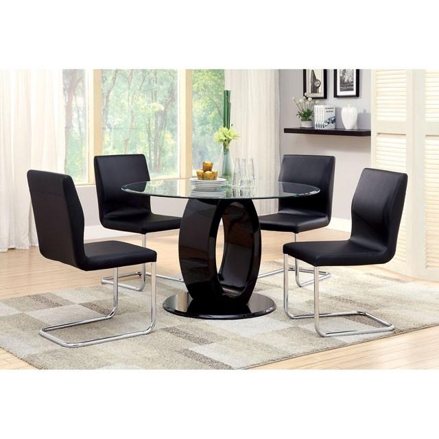 LODIA I Black/Silver Side Chair - Carl's Furniture (Garden City, KS)