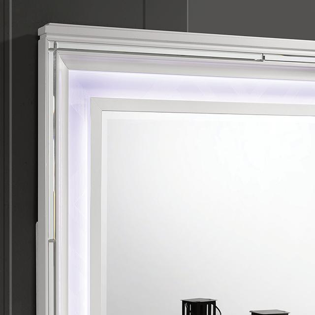 Emmeline Bed Silver & White - Carl's Furniture (Garden City, KS)