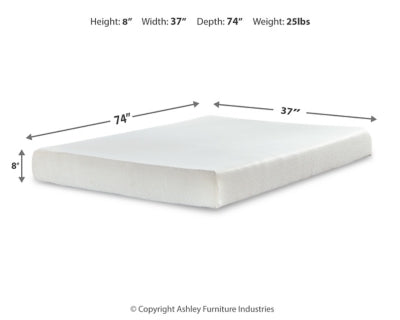 Chime 8 Inch Memory Foam Mattress in a Box - Carl's Furniture (Garden City, KS)