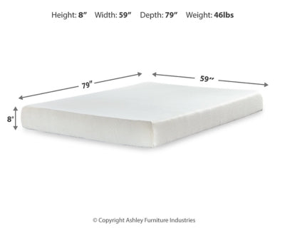 Chime 8 Inch Memory Foam Mattress in a Box - Carl's Furniture (Garden City, KS)