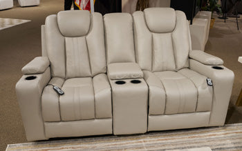 Elevate Edges Glider Reclining Loveseat with Console - Carl's Furniture (Garden City, KS)