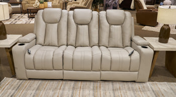 Elevate Edges Reclining Sofa with Drop Down Table - Carl's Furniture (Garden City, KS)