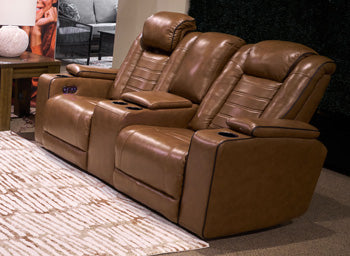 Gruaro Power Reclining Loveseat with Console - Carl's Furniture (Garden City, KS)