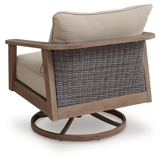 Harmony Headlands Outdoor Swivel Lounge with Cushion - Carl's Furniture (Garden City, KS)