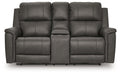 Bleckley Power Reclining Loveseat with Console - Carl's Furniture (Garden City, KS)