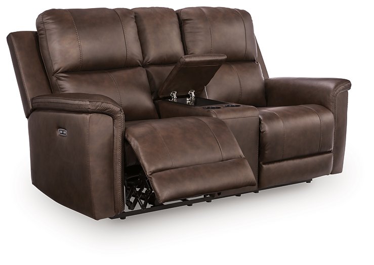 Bleckley Power Reclining Loveseat with Console - Carl's Furniture (Garden City, KS)