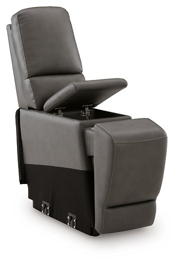 5Z - Pittson Power Reclining Sectional Loveseat with Console - Carl's Furniture (Garden City, KS)