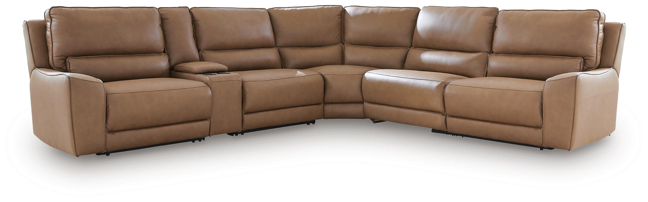 DeepWakes Reclining Sectional with Storage Console - Carl's Furniture (Garden City, KS)
