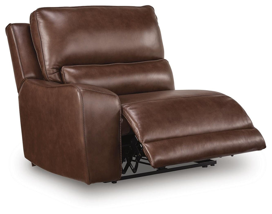 DeepWakes Reclining Sectional with Storage Console - Carl's Furniture (Garden City, KS)