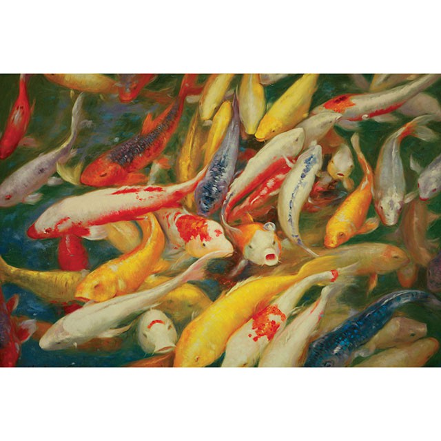 Koi Printed Canvas Painting - Carl's Furniture (Garden City, KS)