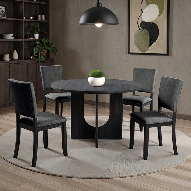 Oberto 5 Pc Round Dining Table Set