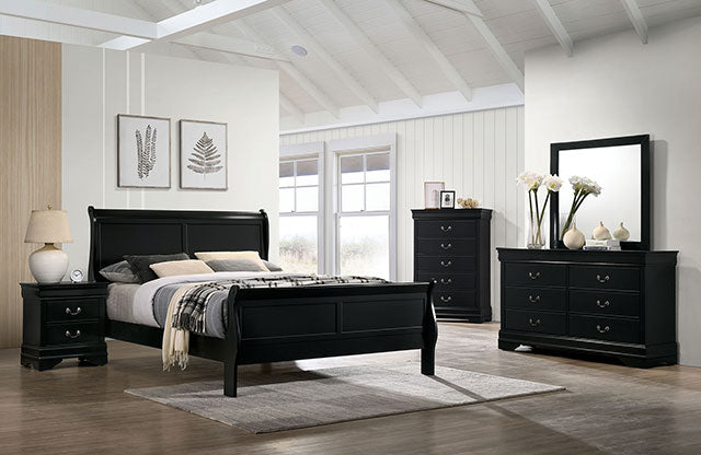 Louis Philippe Full, Twin, Full, & King Bed Black, Grey, Brown & White - Carl's Furniture (Garden City, KS)