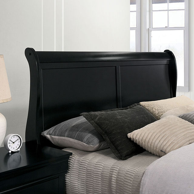 Louis Philippe Full, Twin, Full, & King Bed Black, Grey, Brown & White - Carl's Furniture (Garden City, KS)