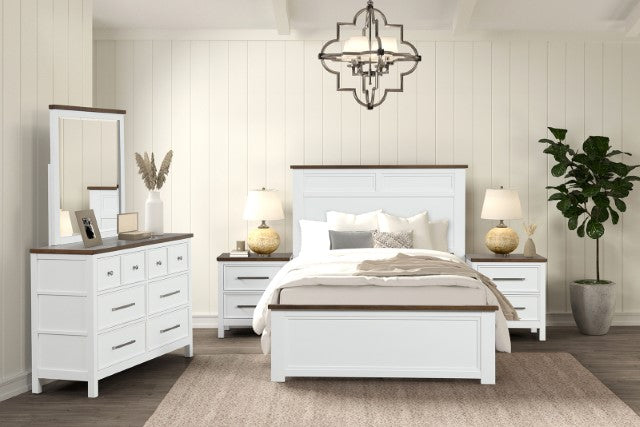 Pinetop Twin & Full Bed White & Blue - Carl's Furniture (Garden City, KS)