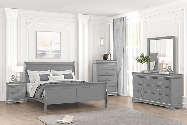 Louis Philippe Full, Twin, Full, & King Bed Black, Grey, Brown & White - Carl's Furniture (Garden City, KS)