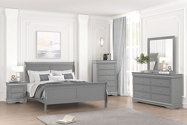Louis Philippe Full, Twin, Full, & King Bed Black, Grey, Brown & White - Carl's Furniture (Garden City, KS)