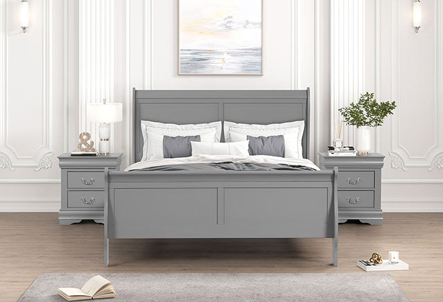 Louis Philippe Full, Twin, Full, & King Bed Black, Grey, Brown & White - Carl's Furniture (Garden City, KS)