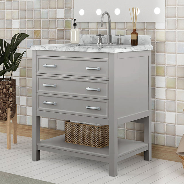 Reston Vanity with Top/ Sink - Carl's Furniture (Garden City, KS)